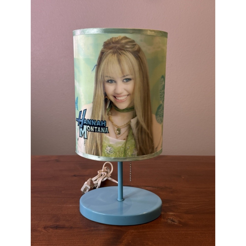 NEW Y2K 2008 Hannah Montana/Miley Cyrus 3D Lenticular Magic desk lamp 15"